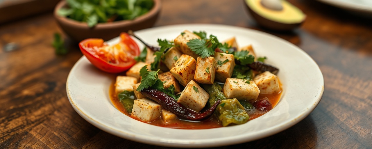 Adobo de Tofu y Nopales
