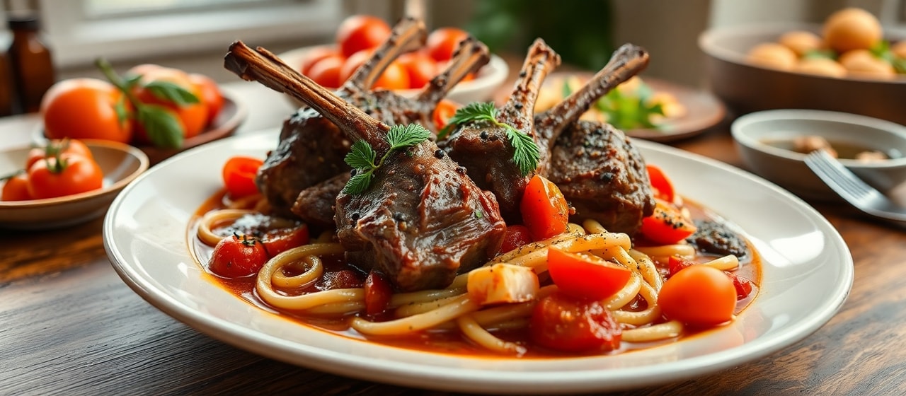 Agnello Saltato alla Siciliana con Peperoni e Pomodorini