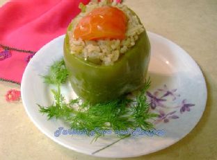 Aji de Gallina Stuffed Bell Peppers