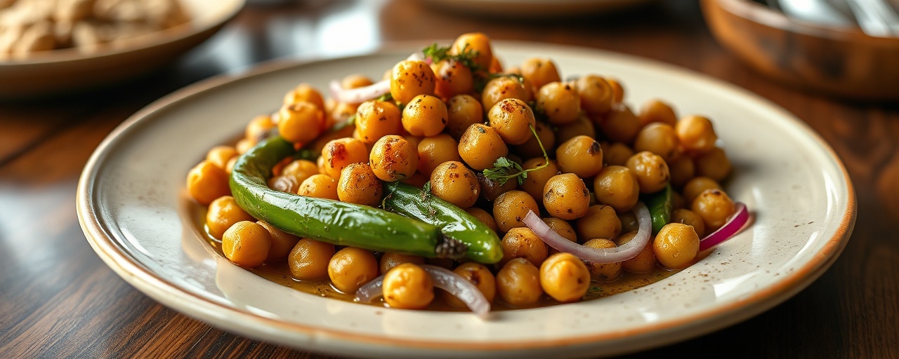 Alexandrian Flash-Fried Chickpeas with Spiced Vegetables