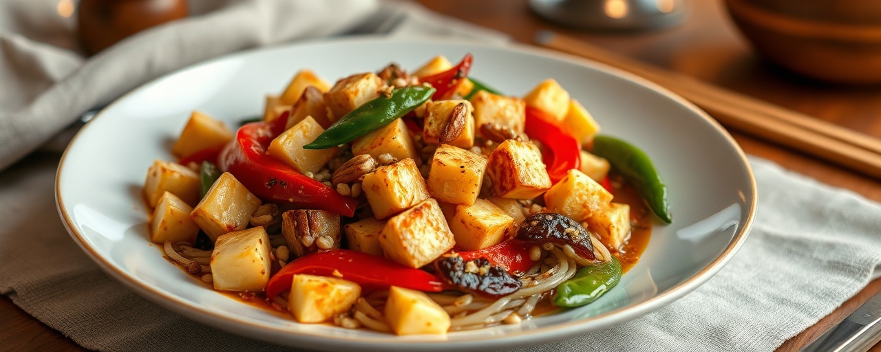 Aloha Tofu Stir-Fry with Pineapple and Macadamia Nuts