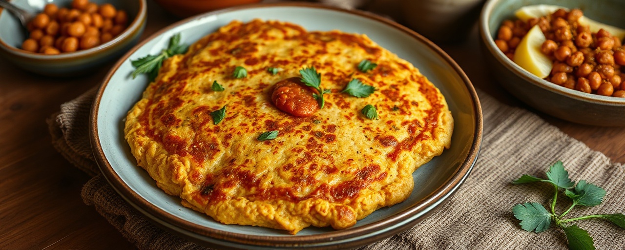 Amakhekhe Enqodwana Eqolile (Fermented Chickpea & Maize Meal Fritters with Spicy Chakalaka)