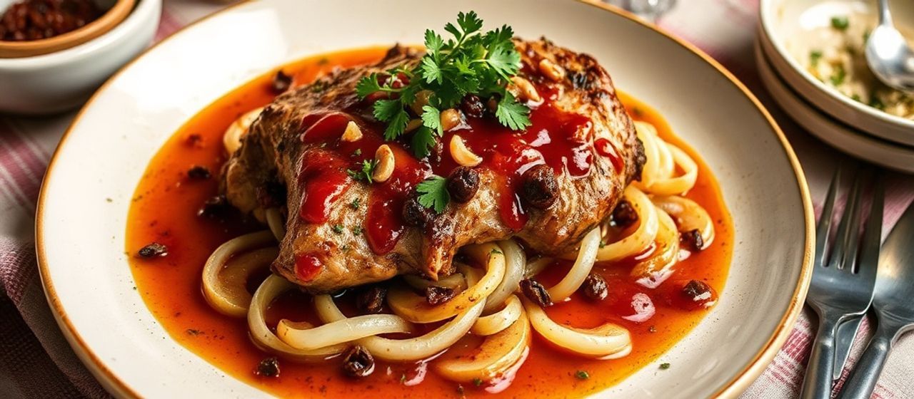 Ancho Pork with Prickly Pear Glaze