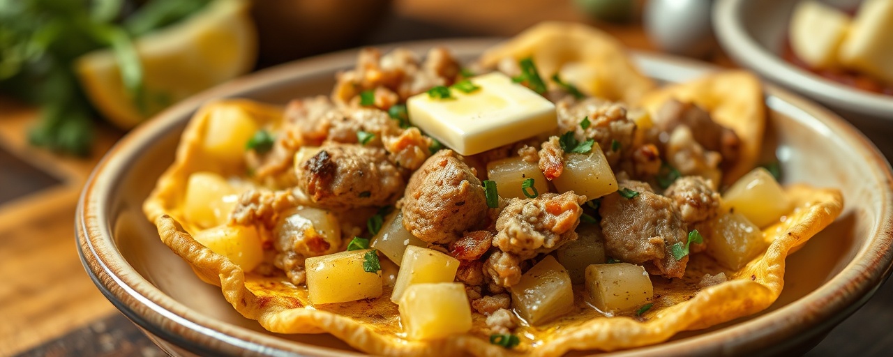 Arepitas de Yucca con Cerdo Especiado y Cardamomo