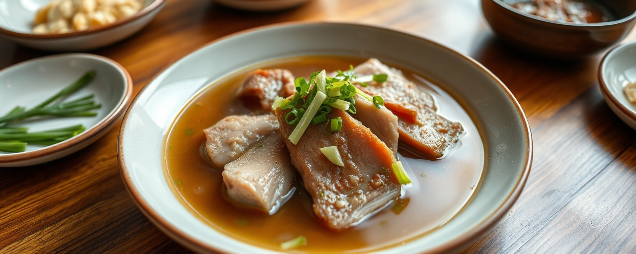 Aromatic Korean Poached Duck with Ginger-Scallion Broth