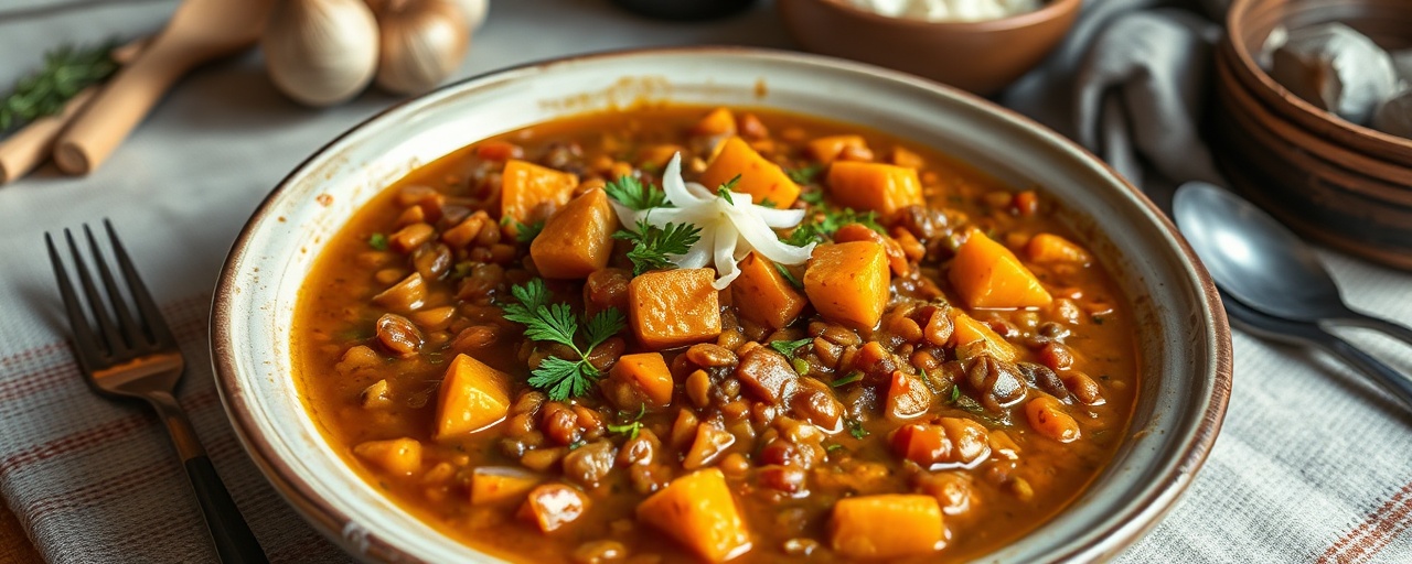 Aromatic Lentil & Sweet Potato Stew