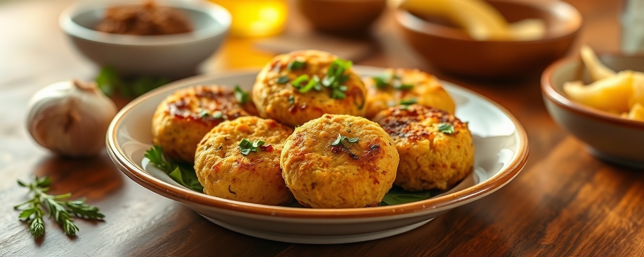 A'waj Al-Mawz Al-Muqali (Spiced Plantain Croquettes)