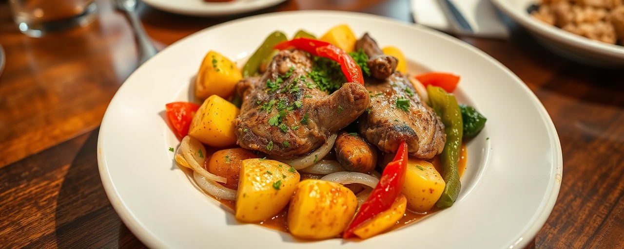 Batt Mekallé bil Khodar (Stir-Fried Duck with Vegetables)