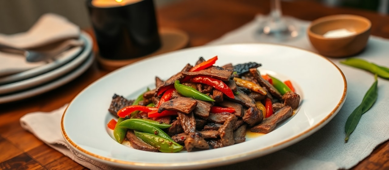 Biltong and Vegetable Stir-fry with Cape Malay-inspired Galangal Glaze