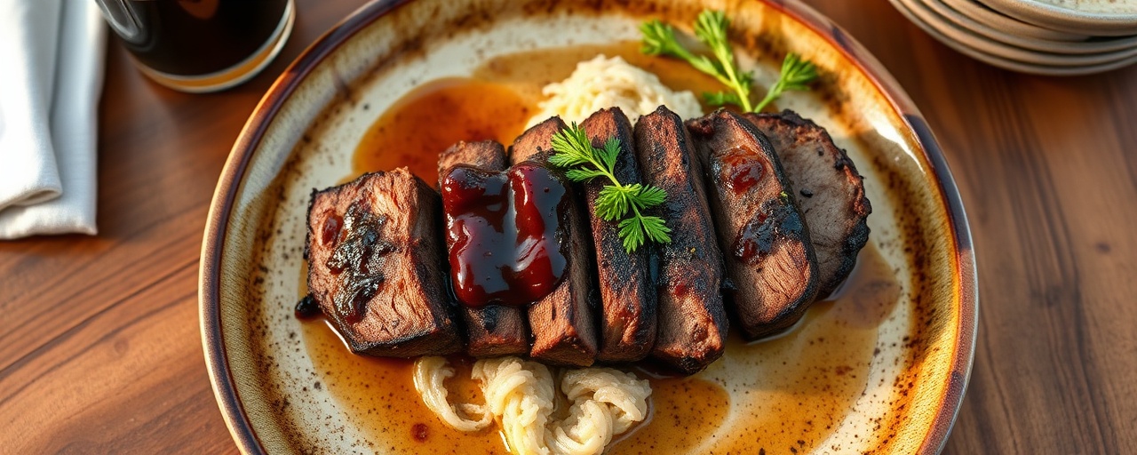 Black Garlic Glazed Grilled Pork Tenderloin