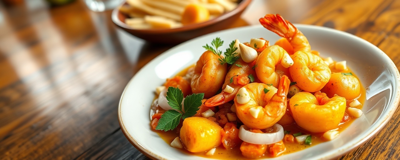 Bolinhos de Batata Doce Picantes com Camarão