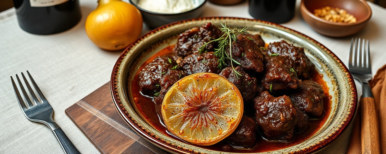 Braised Argentinian Beef Short Ribs with Malbec and Star Anise