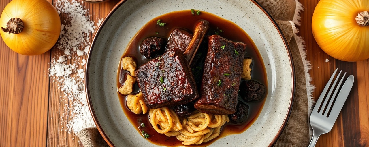 Braised Argentinian Beef Short Ribs with Malbec and Star Anise