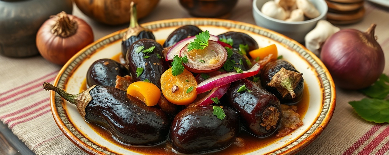 Braised Caribbean Coconut Eggplant