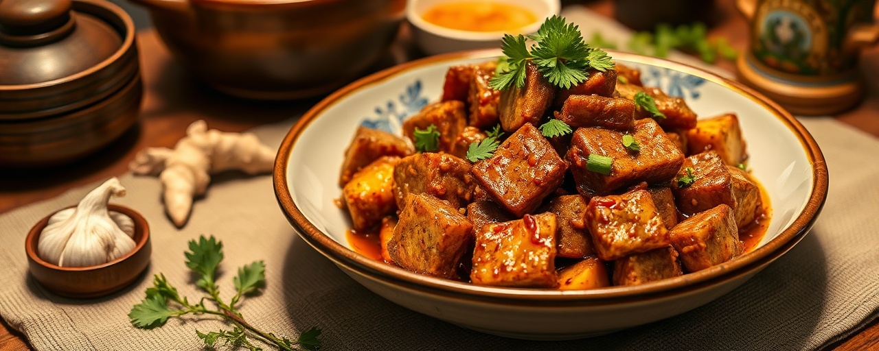 Braised Five-Spice Seitan with Bok Choy