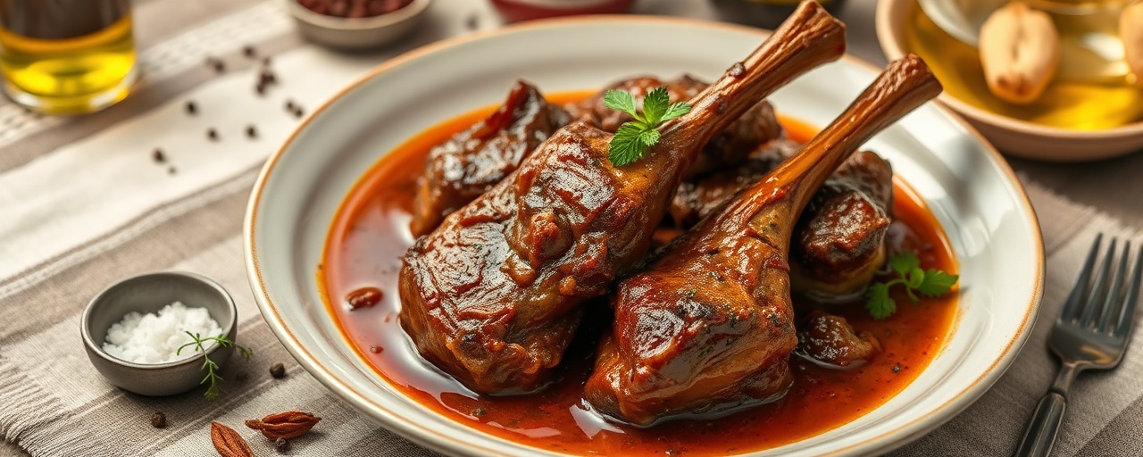 Braised Malaysian Lamb Shanks with Kerisik and Spices