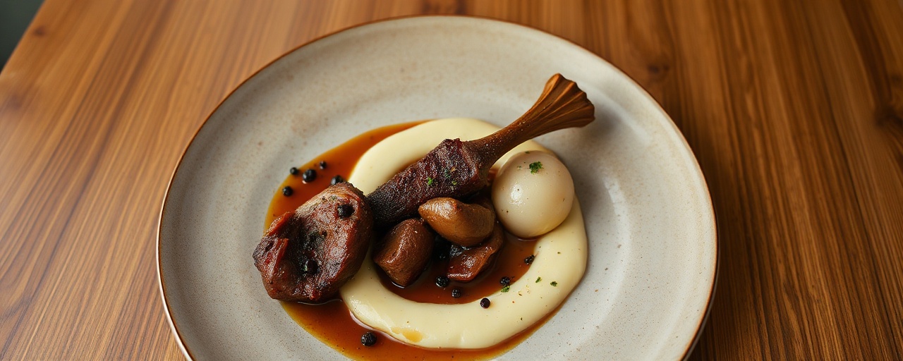 Braised Nordic Duck with Juniper and Celeriac Purée