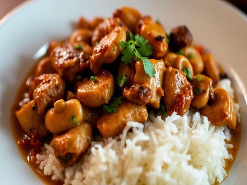 Brazilian Cashew Chicken with Coconut Rice