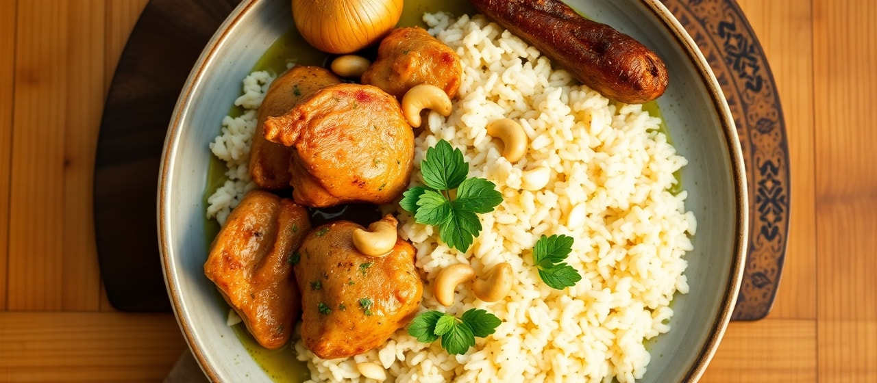 Brazilian Cashew Chicken with Coconut Rice