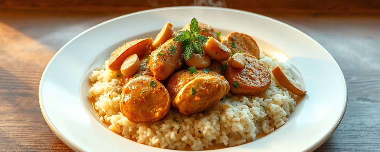 Brazilian Cashew Chicken with Coconut Rice
