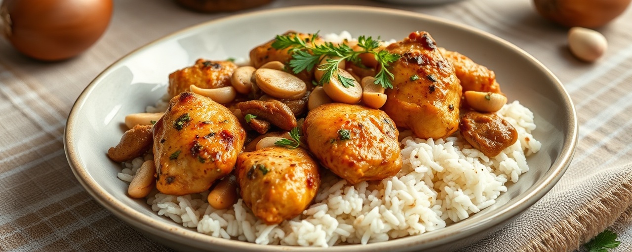 Brazilian Cashew Chicken with Coconut Rice
