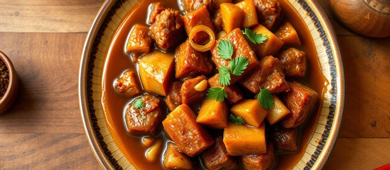 Burmese Braised Pork with Tamarind and Ginger