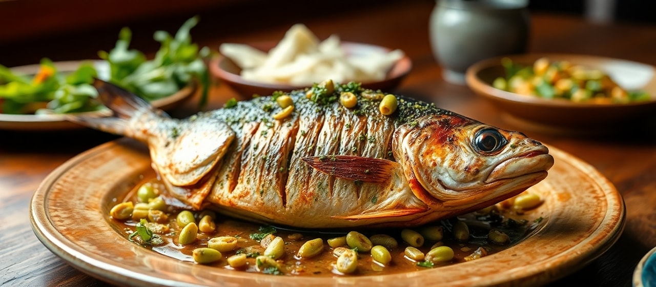 Burmese Charcoal-Grilled Cardamom Fish (Nga Kyaw Hnisi Hkyu Kyauk)