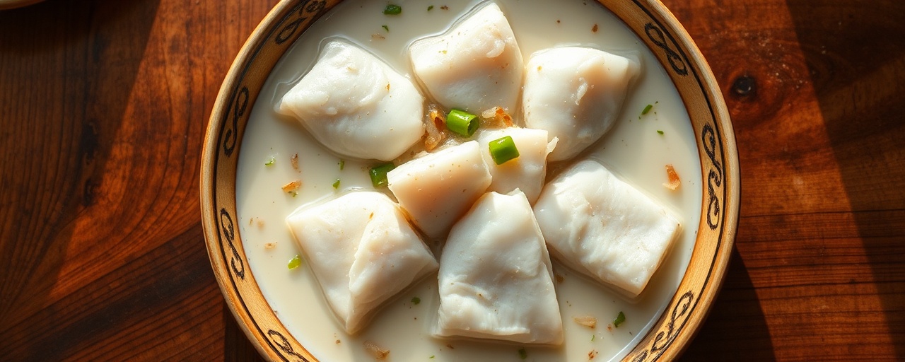 Burmese Coconut Poached Fish