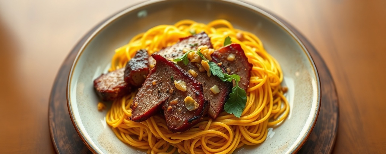 Burmese Simmered Duck with Turmeric Noodles