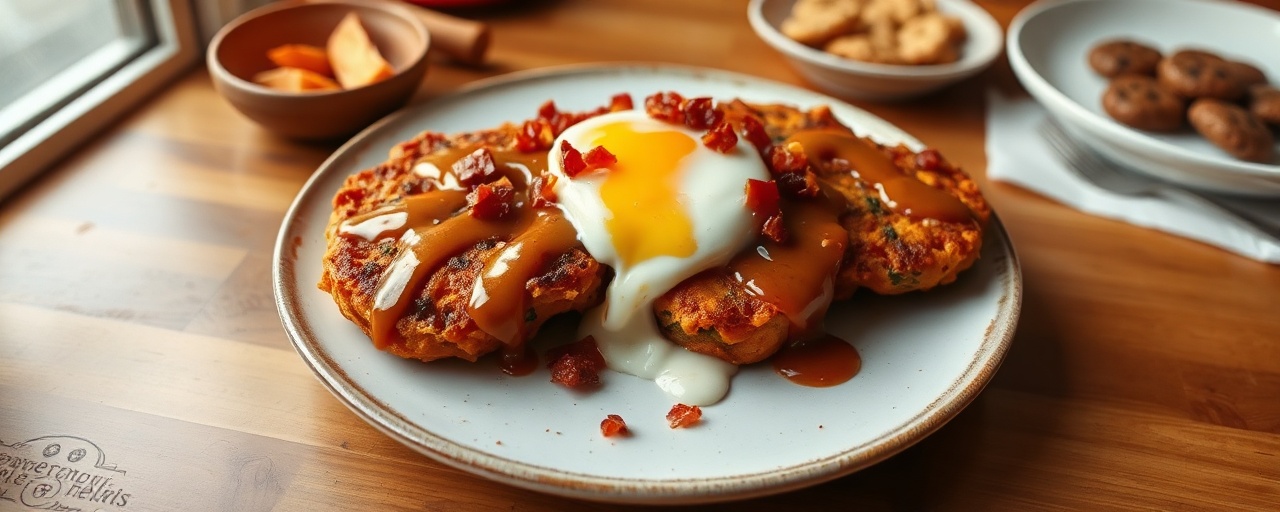 Buttermilk Fermented Sweet Potato Fritters with Maple-Bacon Glaze