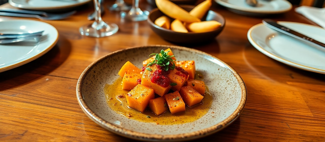 Butternut Squash a la Plancha with Romesco