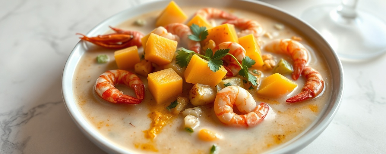 Butternut Squash and Prawn Lemak Labu