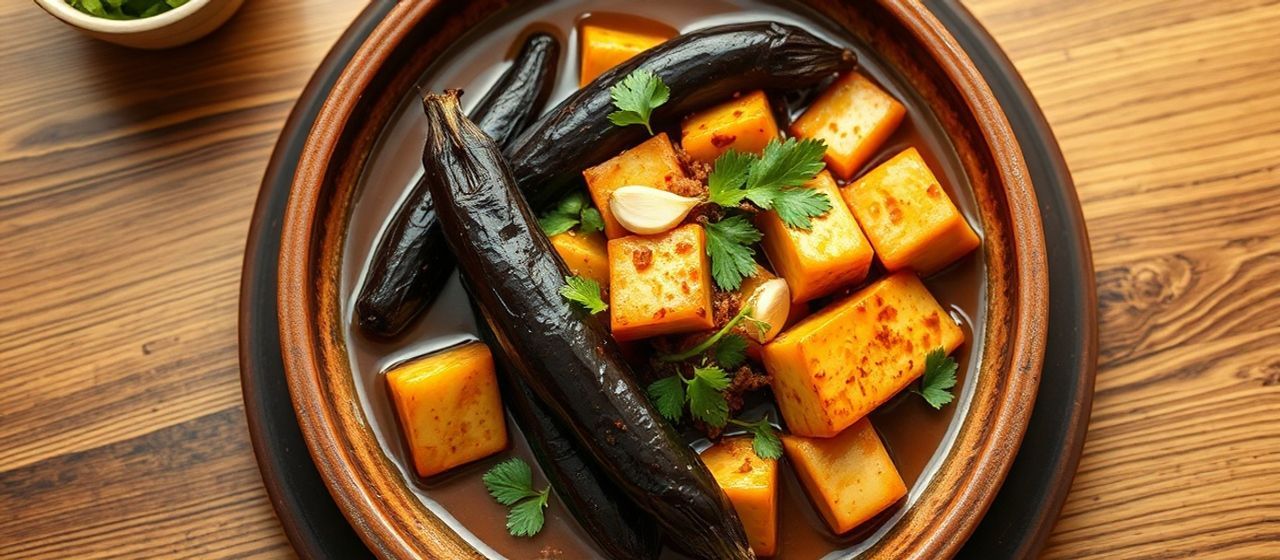 Cà Tím Kho Chay (Vegetarian Braised Eggplant Claypot)