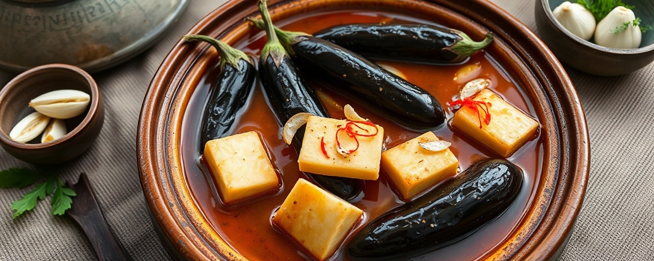 Cà Tím Kho Chay (Vegetarian Braised Eggplant Claypot)