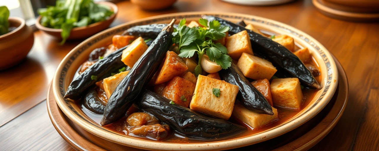 Cà Tím Kho Chay (Vegetarian Braised Eggplant Claypot)