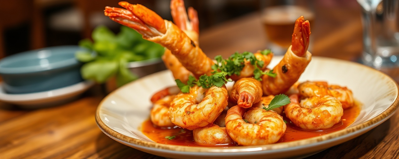 Cajun Flash-Fried Shrimp with Fiery Tamarind Glaze
