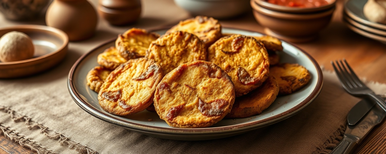 Cajun Fried Eggplant Discs