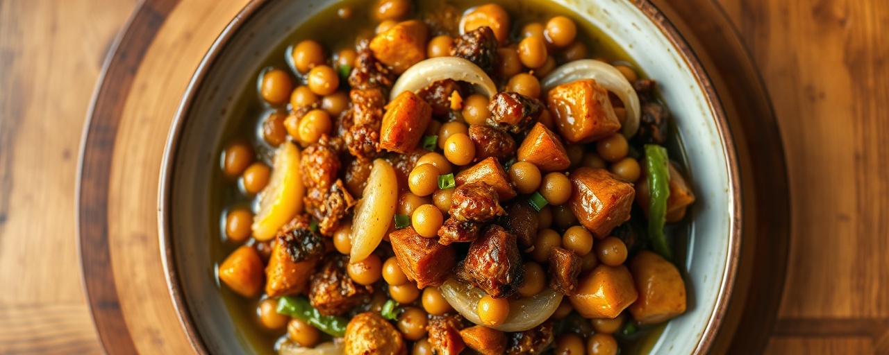 Cajun Jackfruit and Black-Eyed Pea Simmer