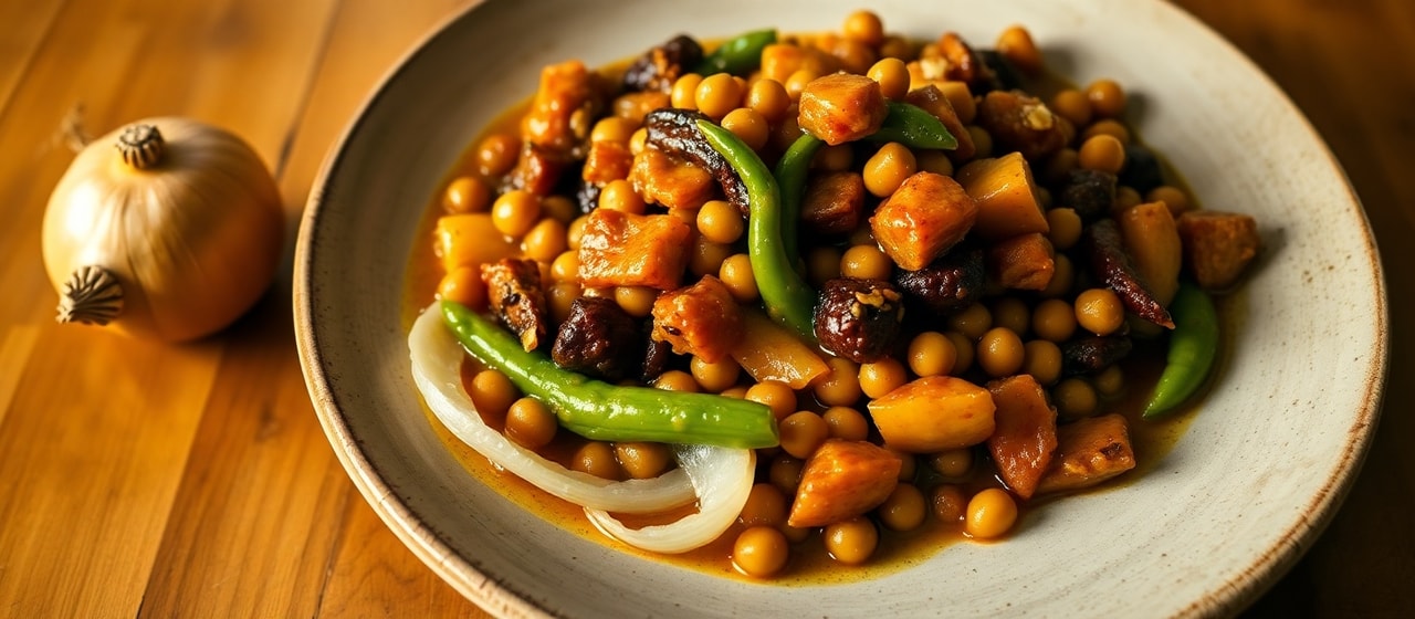 Cajun Jackfruit and Black-Eyed Pea Simmer