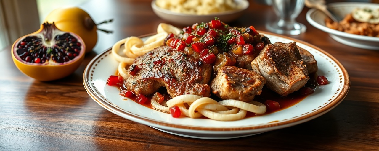 Cajun Pomegranate Braised Pork Shoulder