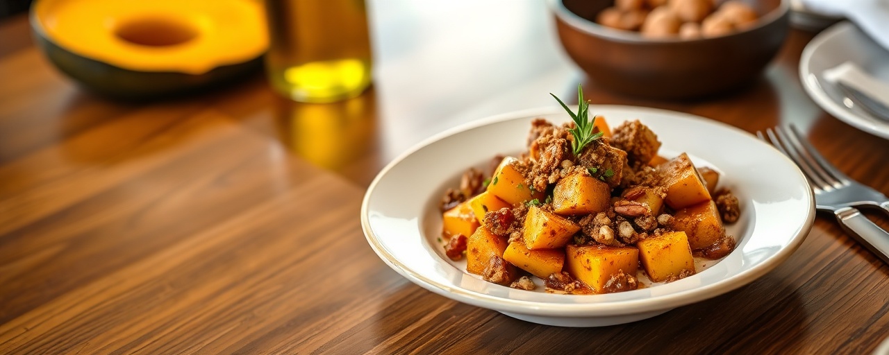Cajun Roasted Butternut Squash with Spicy Pecan Crumble