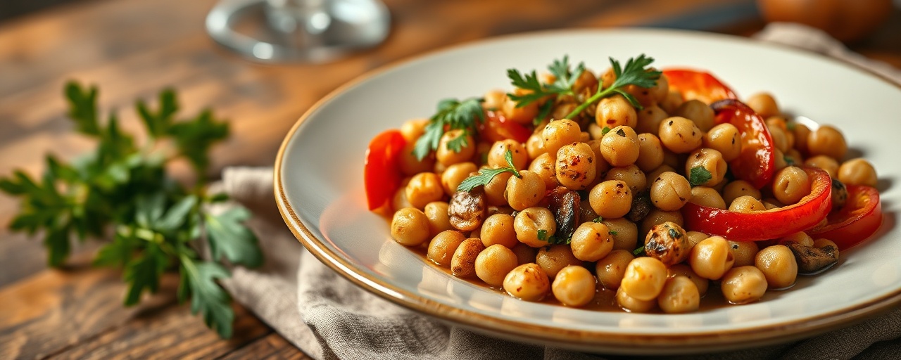 Cajun Seared Chickpea and Bell Pepper Medley