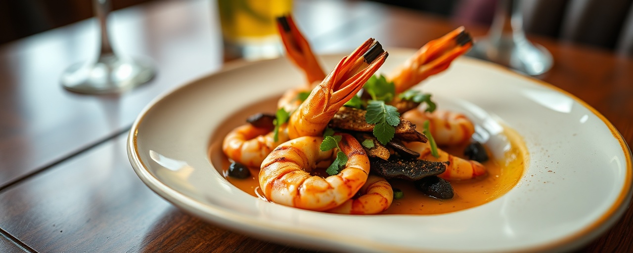 Camarones Negros con Maduros