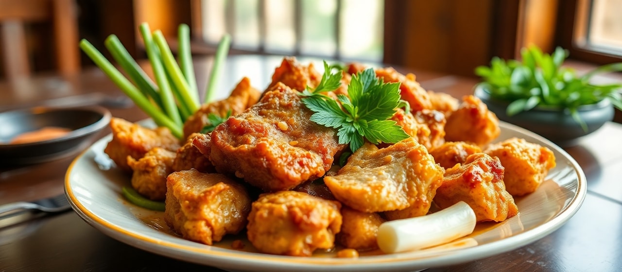 Cambodian Deep-Fried Lemongrass Chicken and Short Rib Bites
