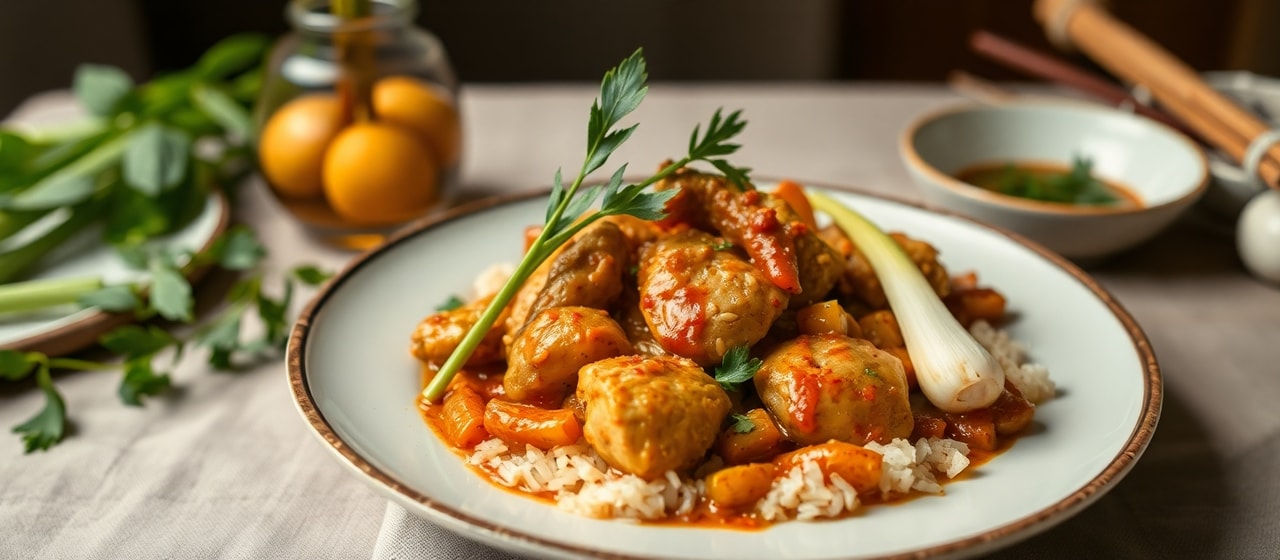 Cambodian Harissa Lemongrass Chicken Stir-fry