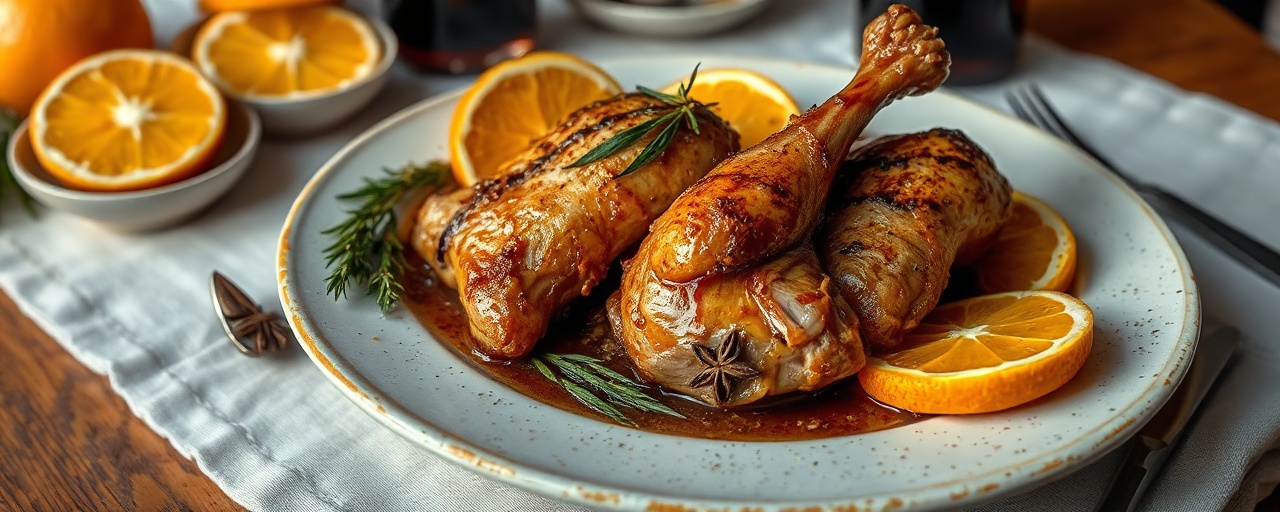 Canard Braisé à l'Anis Étoilé et Orange