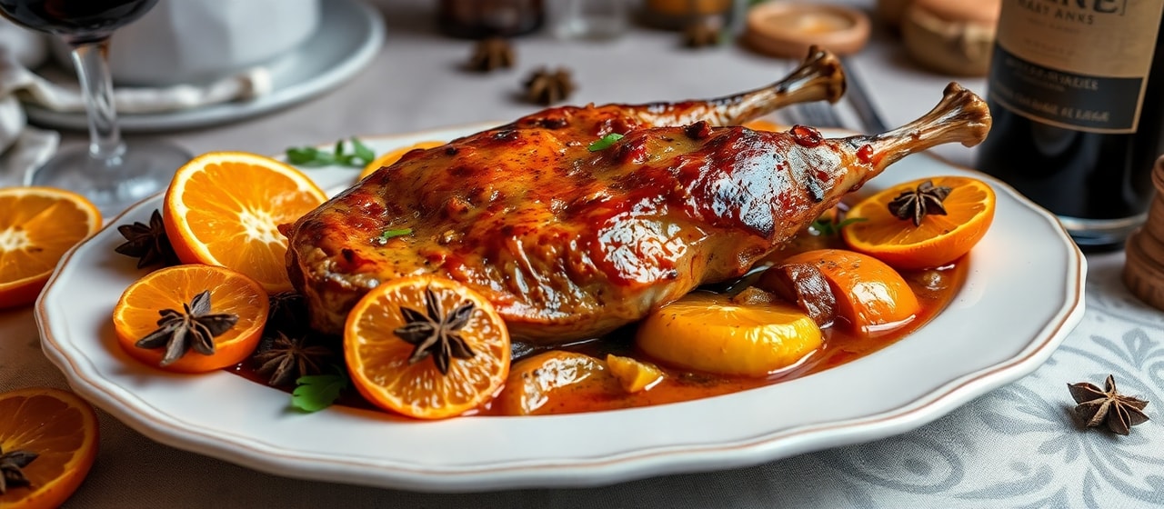 Canard Braisé à l'Anis Étoilé et Orange