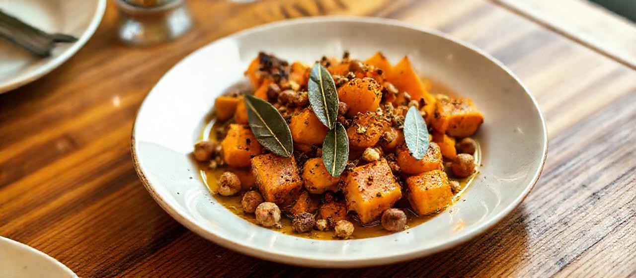 Cardamom-Kissed Roasted Butternut Squash with Sage and Toasted Hazelnuts