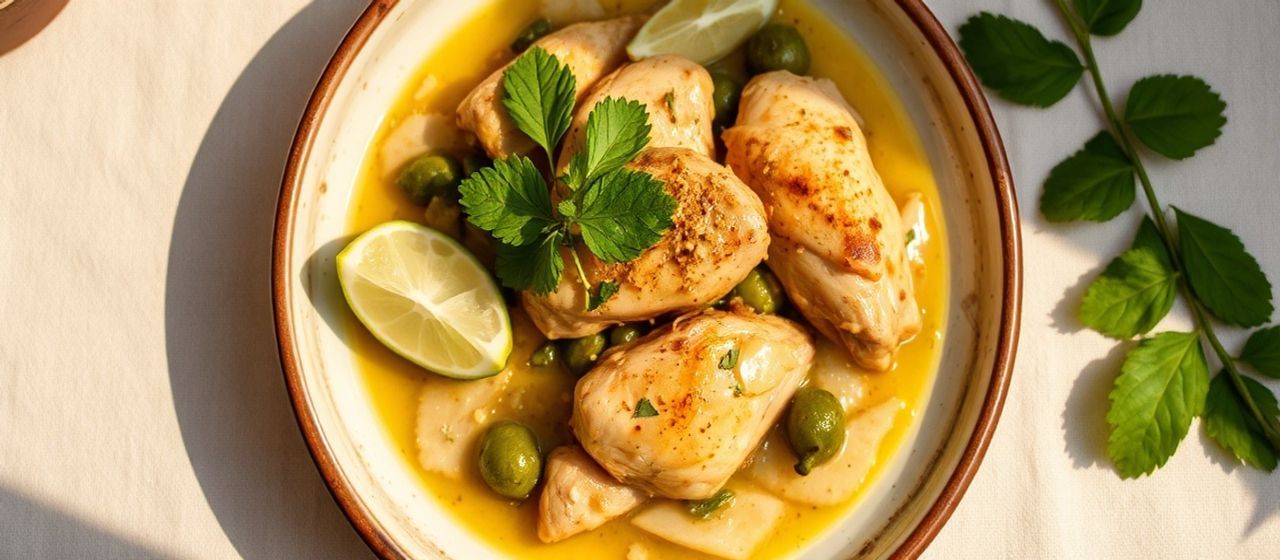 Cardamom-Lime Steamed Chicken with Coconut Callaloo