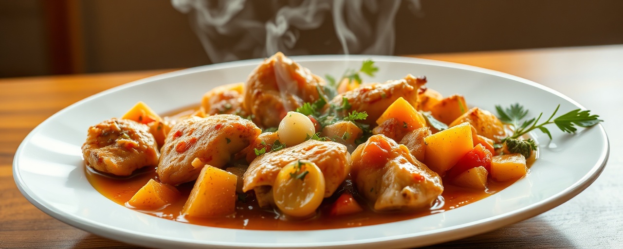 Caribbean Cardamom Chicken & Sweet Potato Stew